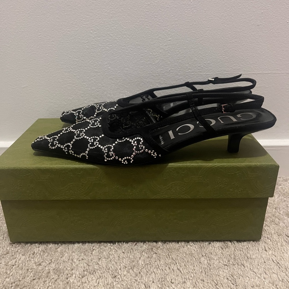 Gucci Black and Silver Heels - Picture 4 of 7